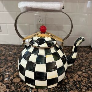 MacKenzie-Childs Courtly Check 3qt Tea Kettle - NWT
